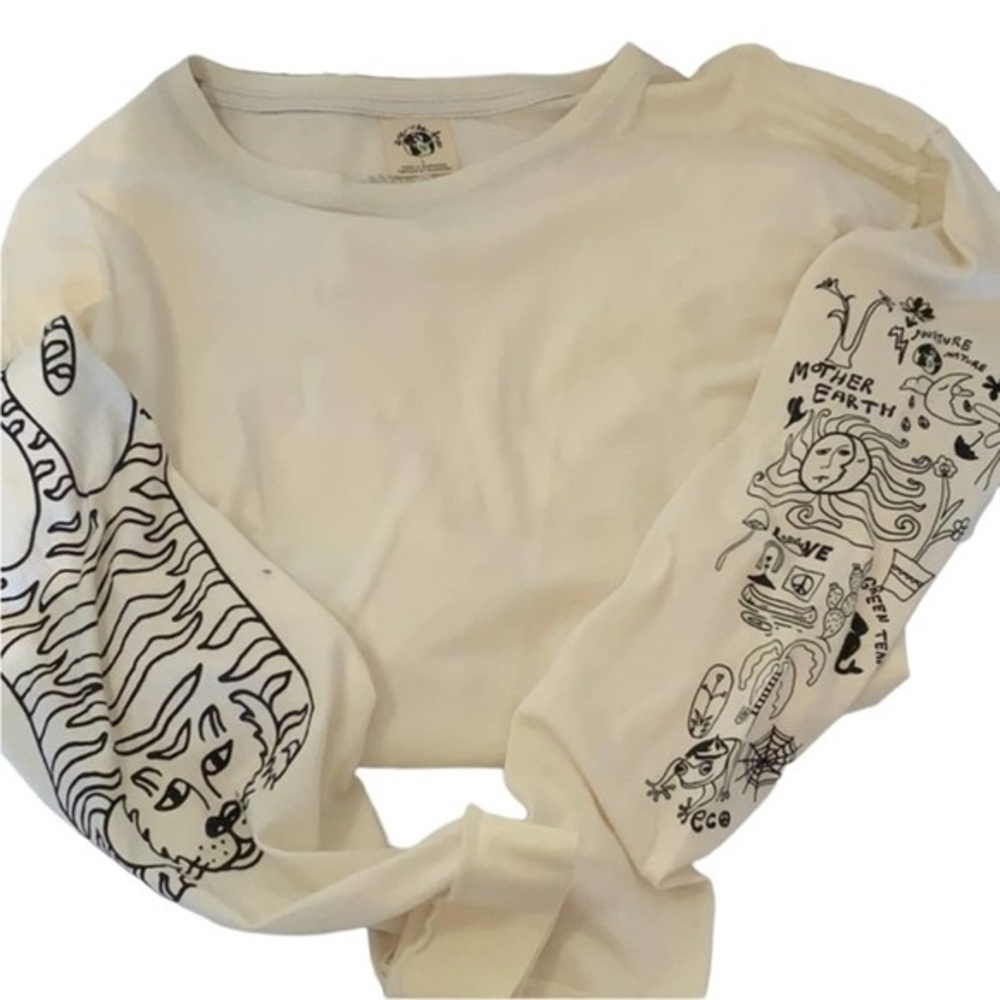 Free People - we the free tattoo sleeves shirt - XS - NWOT